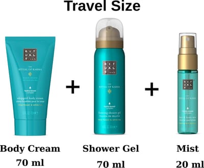 Rituals - Karma - Travel Size Set - Shower Gel 50 ml + Body Cream 70 ml + Hair&Body Mist 20 ml