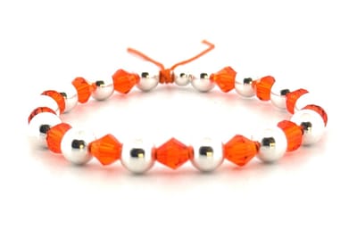 Dames armband - sterling zilver - oranje - WK2026 - nederlands elftal - 7mm