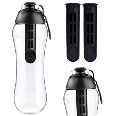Dafi - Serie - Waterfilterfles - Zwart - 700ml - Inclusief 2 Filters