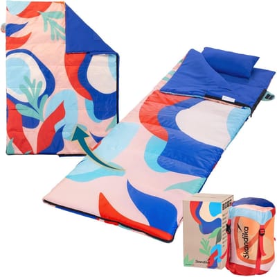 Deken Slaapzak - Outdoor Dekbed - Kamperen & Reizen - Koppelbaar tot tweepersoons - 220 x 80 cm - Coralflame