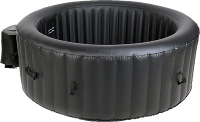 Luxe Opblaasbare Jacuzzi Spa Milano – 4 Persoons Bubbelbad met 130 Airjets, Verwarming & Rattan Design