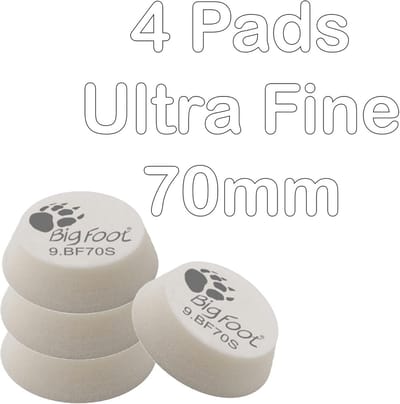 Witte Ultra Fijne Polijstschuimpads 50/70mm voor Show Car Afwerking Set van 4