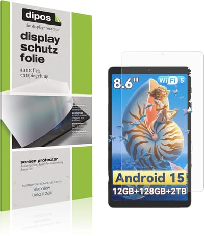 dipos – 2x Matte Beschermfolie geschikt voor Blackview Link2 8 Zoll | Krasbestendige & antireflecterende Screenprotector Ultra-Thin