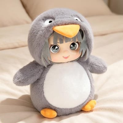 Kawaii Gugu Gaga Vinyl Pluche Speelgoed Film Zacht Gevuld Pinguïn Dier Gugugaga Pluche Voor Fans Kinderen Verjaardag Kerstcadeau Bureau Decoratie 15cm gray