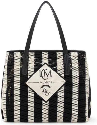 L.CREDI shopper Rima Shopper Black / White zwart