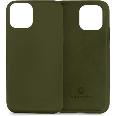 Coverzs Luxe Liquid Silicone case geschikt voor Apple iPhone 13 Pro Max hoesje - Leger groen - Geschikt voor iPhone 13 Pro Max case - Leger groene case - Beschermhoesje - Backcover hoesje - Legergroen