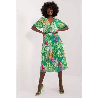 Botanical Mood Dress - Green / One Size