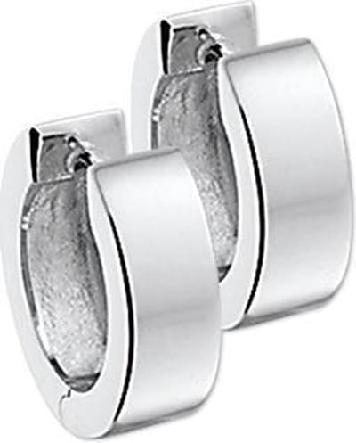 The Jewelry Collection klap-oorringen Vlak - Zilver Gerhodineerd