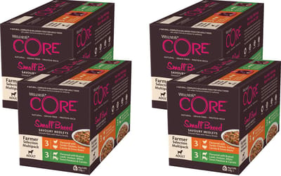 Wellness Core Small Breed Savoury Farmer Multi-Pack - Hondenvoer - 4 x Mix 6x85 g