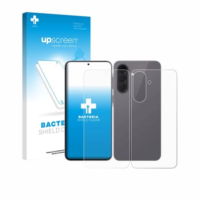 upscreen - Screenprotector voor Samsung Galaxy A57 5G (Voor+Achter) - Folie Beschermfolie transparant antibacterieel