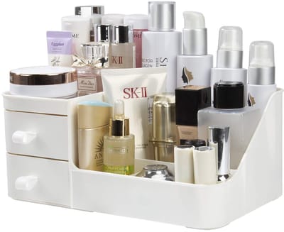 Unyqoos ® Stijlvolle Cosmetica-Organizer met Drie Laden voor Efficiënte Opslag van Schoonheidsproducten