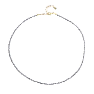 Cavill - Elegante Zilveren Halsketting - 925 Sterling Zilver Verguld - 15,305 ct Parelvormige Zilveren Diamanten - Verstelbaar 45-50 cm - Luxe Sieraad