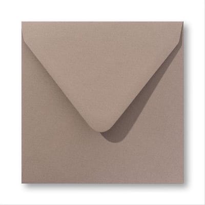 Envelop 16 x 16 Retro Zandbruin, 60 stuks