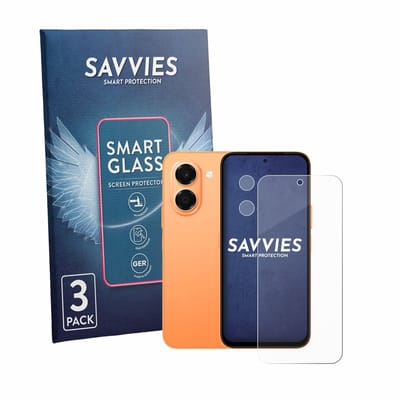 3 Stuks Savvies Screenprotector - geschikt voor Honor X7e (Voor+Camera) - beschermfolie glas transparant