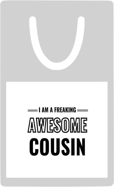 Hacebo® - I am a freaking awesome cousin metalen boekenlegger- Neef - de meest geweldigste neef - verjaardagscadeau - verjaardag - cadeau - cadeautje voor neef - neef artikelen - kado - geschenk - gift Bladwijzer boekenleggers - 7.6 cm x 5cm