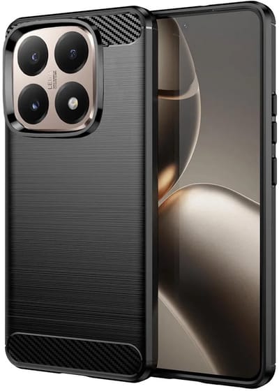 Hoesje geschikt voor Xiaomi 15T - Techsuit Carbon Silicone Back Cover - Zwart