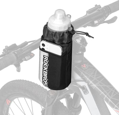 Rockbros Fiets Bidonhouder voor Stuur - Universeel Montagesysteem met Klittenband - Geschikt voor Mountainbike, Racefiets en Meer