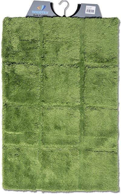 Wicotex - Badmat ruit groen - Badmat - Antislip onderkant - Afmeting 60x90cm