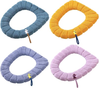 Toiletzitting Verwarming - Toiletkussen Zacht - Comfort Thuis - Wasbaar Herbruikbaar - 30x40 cm - Multicolor