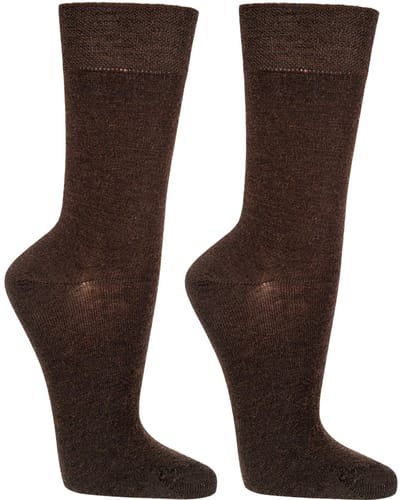 Kantoor sokken | Wollen werksokken | Kleur: Bruin | Diverse maten | 6 paar