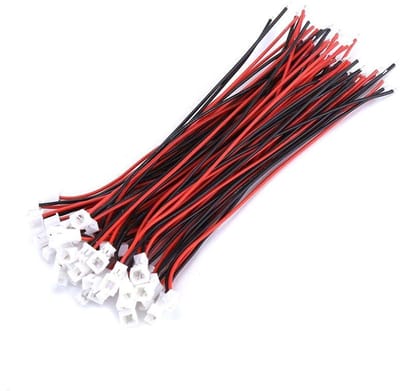 Dailygoody - 2P-connector - Micro JST 1,25 mm - Hoogwaardige verbinding - Rood en zwart - 2-pins en 3-pins - Kabels voor elektronica - 20 sets
