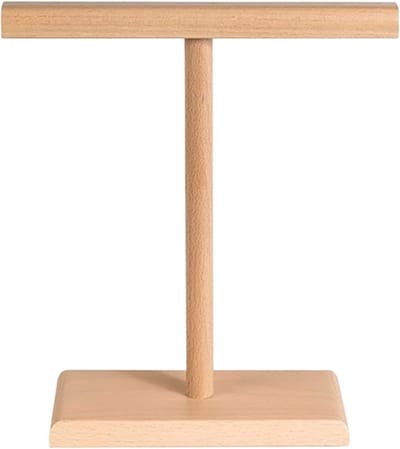 Koptelefoon standaard - Hoofdtelefoon houder - Bureau organiseren - Stevige zware basis - Alle formaten - Houtkleur