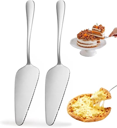 SnelShoppen - 2-Piece Taartserveerset RVS, Taartserver met Mes, Veelzijdige Taartlepel voor Feest, Restaurant en Keuken