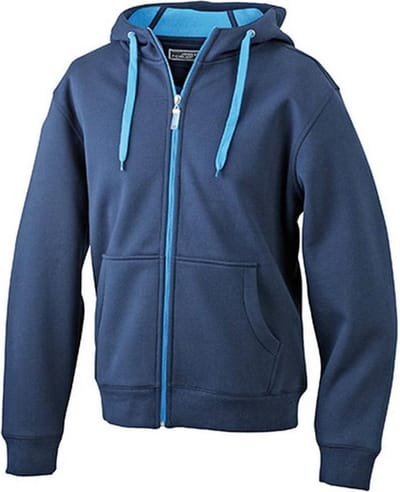 James and Nicholson Dames/Dames Dubbelgewichtjasje (Marine/Aqua Blauw)
