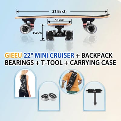 Dailygoods - Skateboard - Kleurrijke knipperende wielen - Voor beginners en jongeren - 9-laags esdoorn - Unisex skateboard - Compleet met accessoires