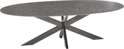 Berlijn dining tuintafel 220x120xH74 cm bladdikte 2cm  graniet black diamand satinado Studio20