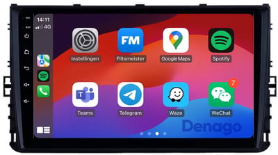 CarPlay autoradio geschikt voor Volkswagen Atlas & Teramont | 2020 t/m 2025 | Android 13 | 9 inch | Draadloos Apple CarPlay & Android Auto | 2GB + 32GB | QuadCore processor | Denago DNG-A371 | 2025 model | 2020 2021 2022 2023 2024 2025 | Bluetooth