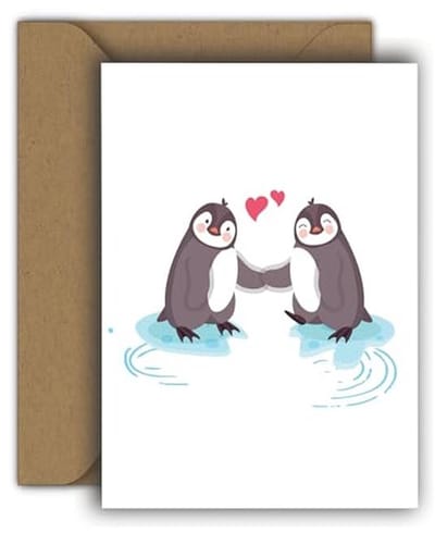 Liefdeskaart voor Valentijnsdag - A6 Vouwkaart met Envelop - Hartmens Thema - Perfect voor Hem en Haar