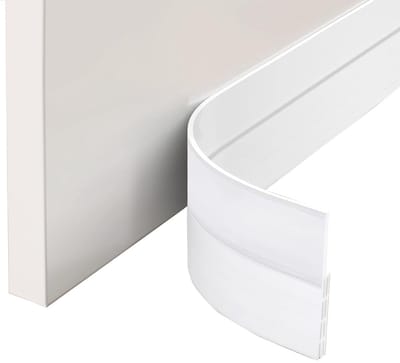 Zelfklevende Deurafdichting 100x5 cm – Weerbestendige Tochtstrip van Siliconen – Tegen Insecten, Geluid en Koude Lucht – Universele Vervangingsafdichting voor Deuren (Wit)
