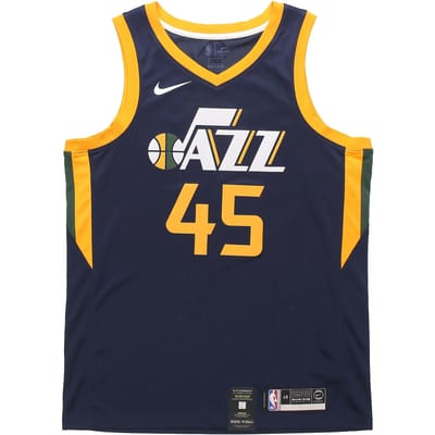 Nike Maillot NBA Utah Jazz Donovan Mitchell Édition Limitée Swingman Maillot Homme Bleu Marine 864513-425 M yellow