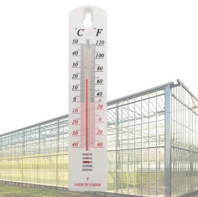 Temperatuurmeter Binnen - Weerstation Monitor - Klimaat Controle - Breed Meetbereik - 218 x 46 cm - Zwart