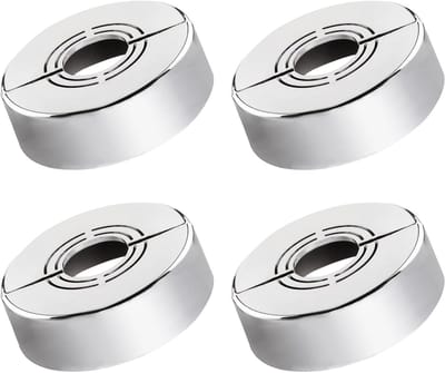 4 stuks douchearmaturen rozetten 3 maten in 1, Ø 21 mm/25 mm/33 mm, verwarmingsbuis, rozetten voor radiatorbuizen met ABS, buisafdekking voor kraan, radiator, douchekranen (60 x 20 mm)