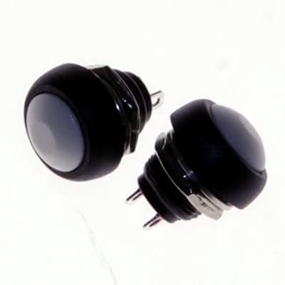 Ronde Drukknop 12mm voor DIY Toepassingen - Knopschakelaar AC 1,5A/230V 12V NON-Momentaan - Zwart