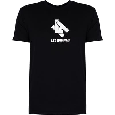 Les Hommes T-Shirt New Logo Mannen zwart