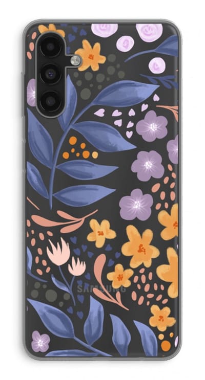 Case Company® - Hoesje geschikt voor Samsung Galaxy A13 5G hoesje - Flowers with blue leaves - Soft Cover Telefoonhoesje - Bescherming aan alle Kanten en Schermrand