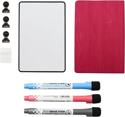 Vouwbaar Mini Magnetisch Whiteboard A4, Drooguitwisbaar Bureau Whiteboard met Draagbare Functie, Ideaal voor Notities en Plannen