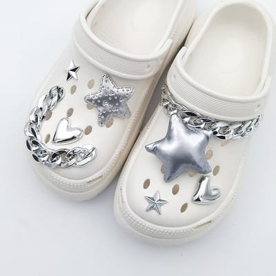 Schoenaccessoires-geschikt voor crocs charms- geschikt voor crocs pins- geschikt voor crocs Accessoires- geschikt voor Crocs Jibbitz-8 hartvormige sterren