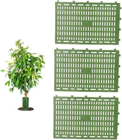 Boomstam Protectors - Planten Beschermers - Tuin Onderhoud - Eenvoudig Kliksysteem - 3 Stuks - Groen