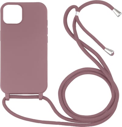 Hoesje geschikt voor iPhone 7 - Backcover - Koord - Softcase - Flexibel - TPU - Oudroze