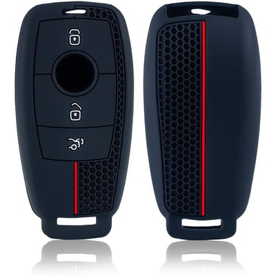 Housse de protection en silicone pour clé de voiture télécommandée Pour Mercedes Benz Classe A C E S G Glc Cle Cla Glb Gls W177 W205 W213 W222 X167 Amg black