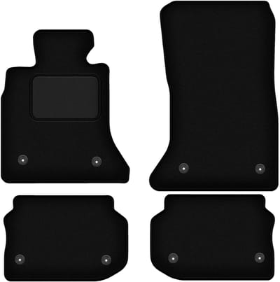 Zwarte veloursmatten voor: BMW 5 F10 sedan (VELCRO) (2010-2013)