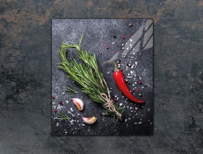 TMK ArtDeko Serie - Snijplank van Glas - 45x52 cm - Hittebestendig - Antislip