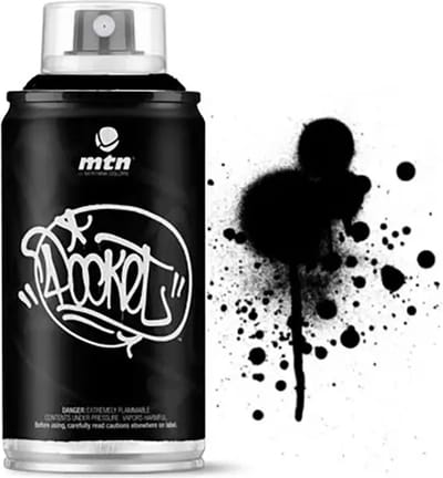 MTN Pocket spuitverf - Zwart - 150ml
