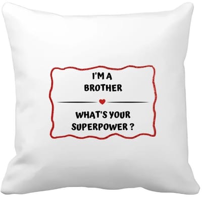 Akyol - i'm a brother what's your superpower? Kussen hoes - Broer - super broer - verjaardag - cadeautje voor broer - broer artikelen - kado - geschenk - 40 bij 40 cm