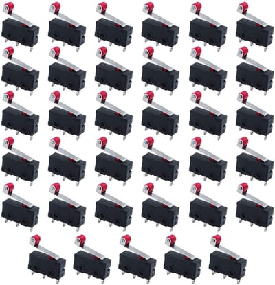 Dailygoods- Microschakelaar Set van 35 - Mini Momentane Schakelaar - AC 250 V - 5 A - SPDT 1NO/1NC - Voor Mechanische Beweging