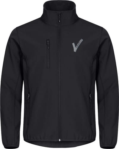Titel: Security / Beveiliging kleding - Clique - Softshell jas Zwart inclusief Borstlogo (V-tje) en Ruglogo (SECURITY) - Maat L